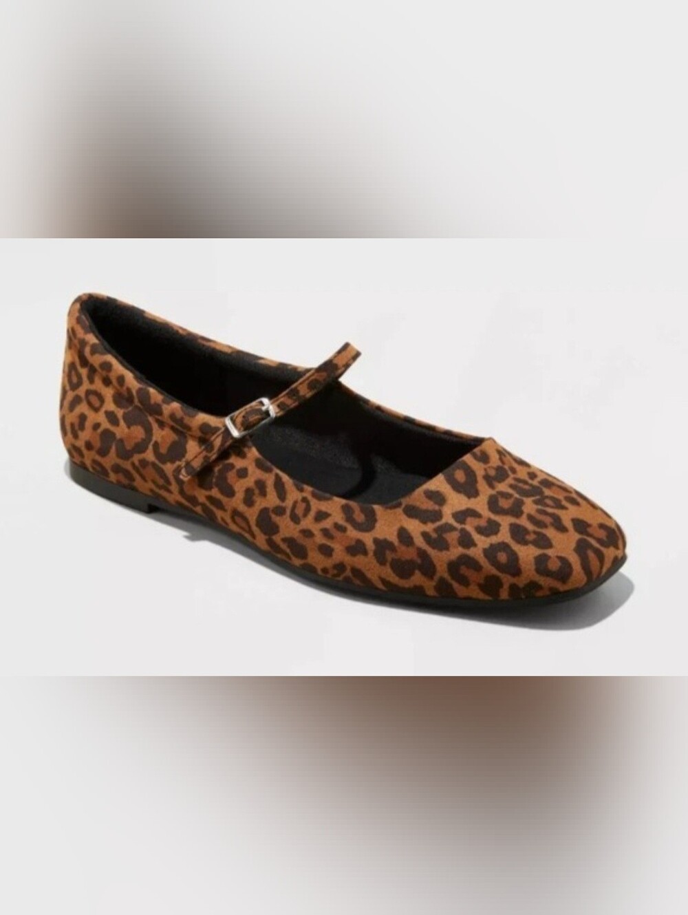 Women's Elsa Leopard Print Mary Jane Ballet Flats-Wild Fable - Size 6 (Price $30